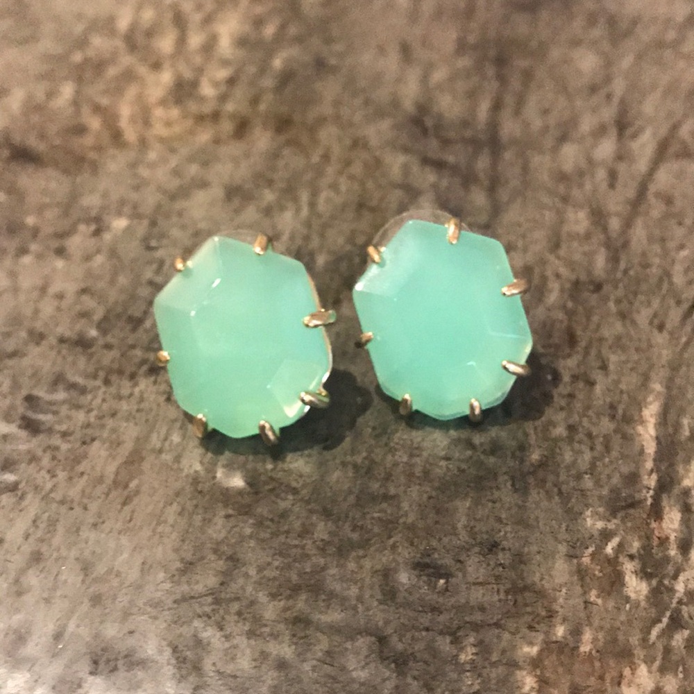 Kendra Scott “Morgan” Stud Earrings in Chalcedony